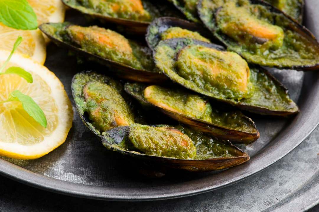 Traditional Ligurian stuffed mussels.