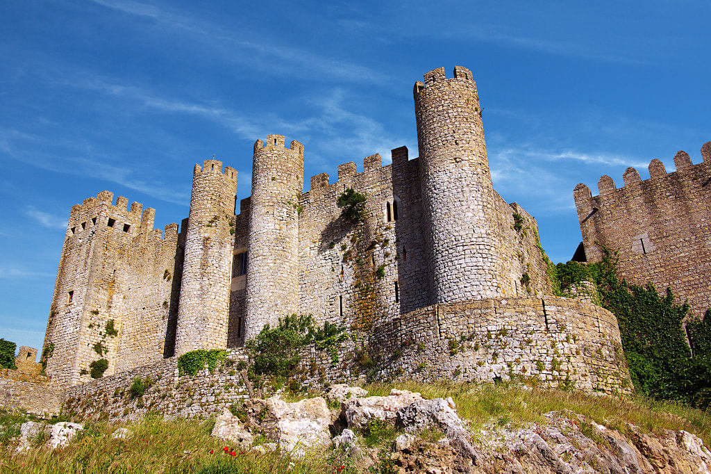 The majestic medieval castle of Obidos, Portugal