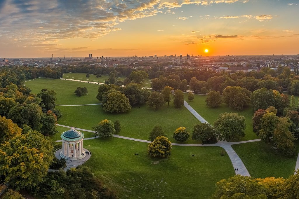 English Garden in Munich, Germany