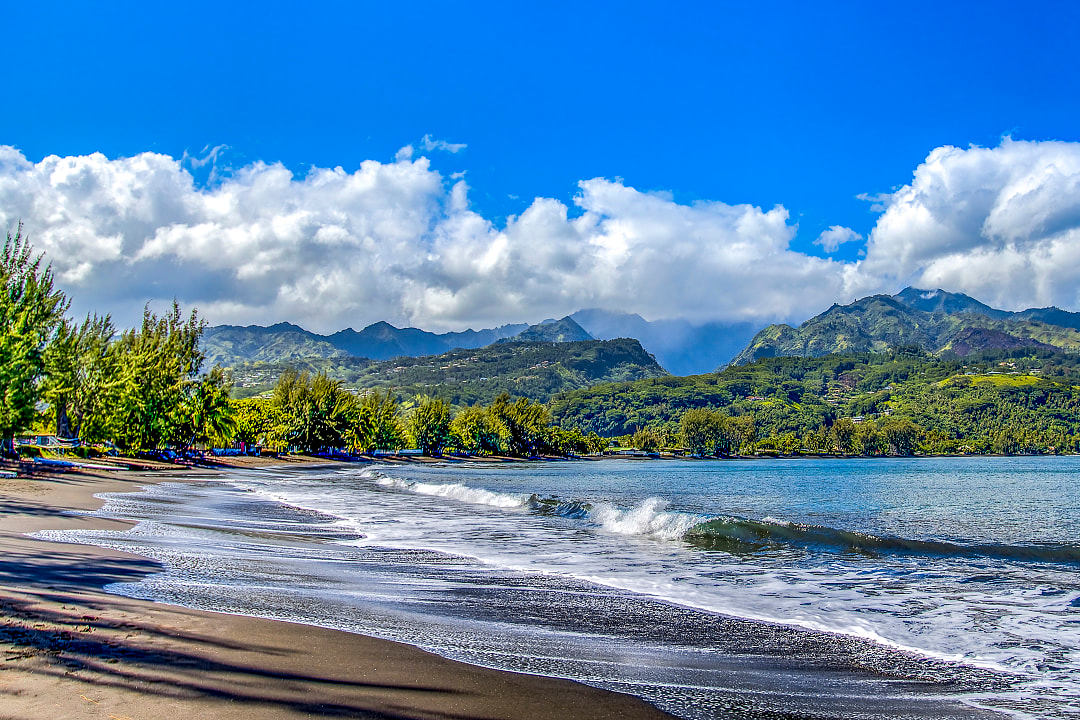 Beach in Tahiti.