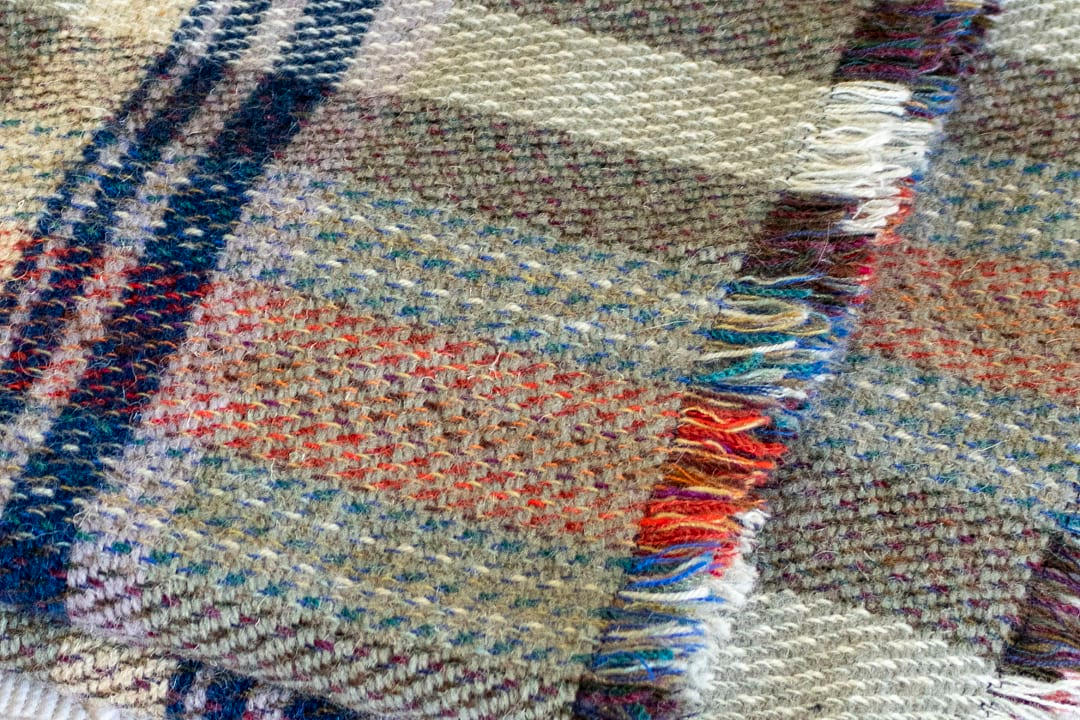 Close up details of an Irish Tweed.