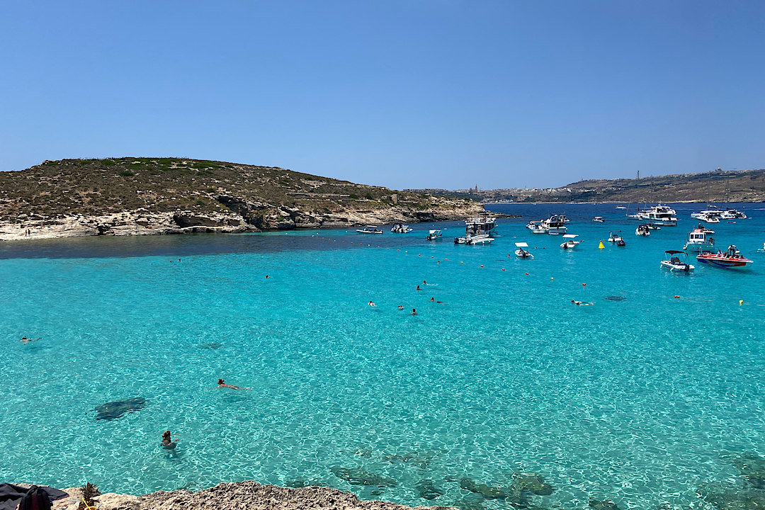 People enjoying water activities in Malta.