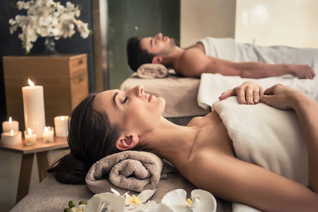 Couples massage at a luxury spa