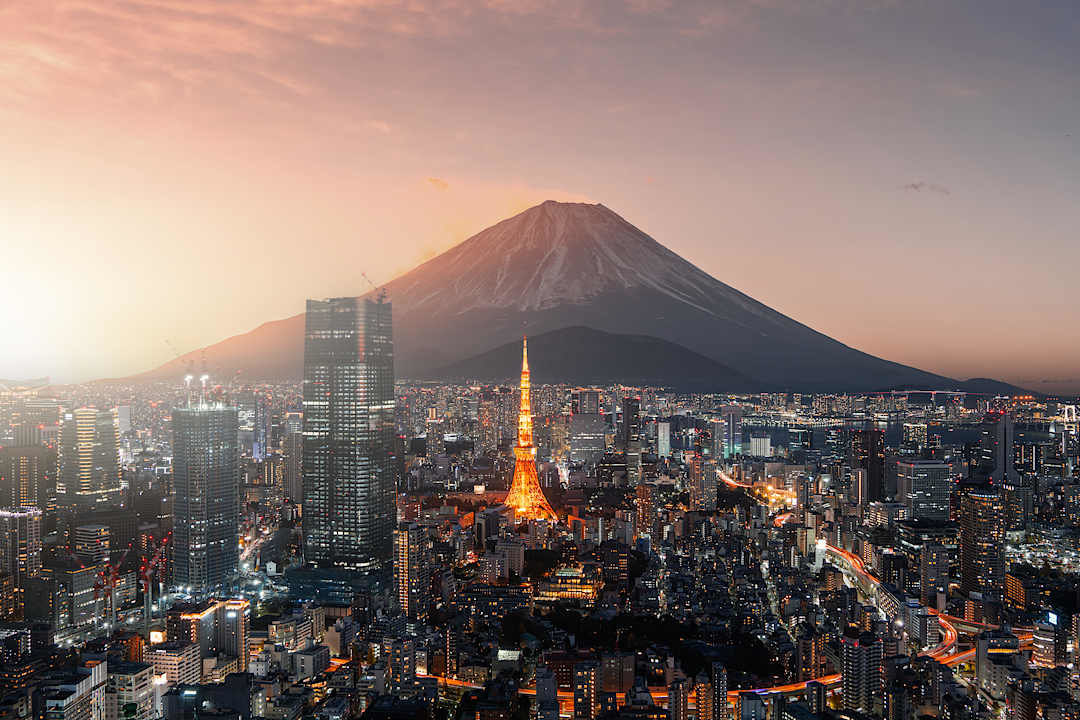 Aerial view of Tokyo.
