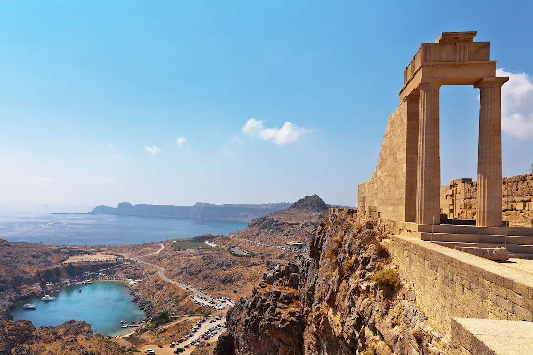 Acropolis of Lindos in Greece