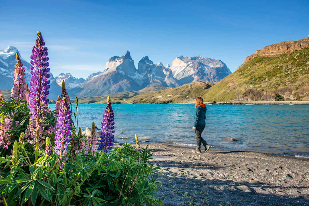 Woman exploring Patagonia.
