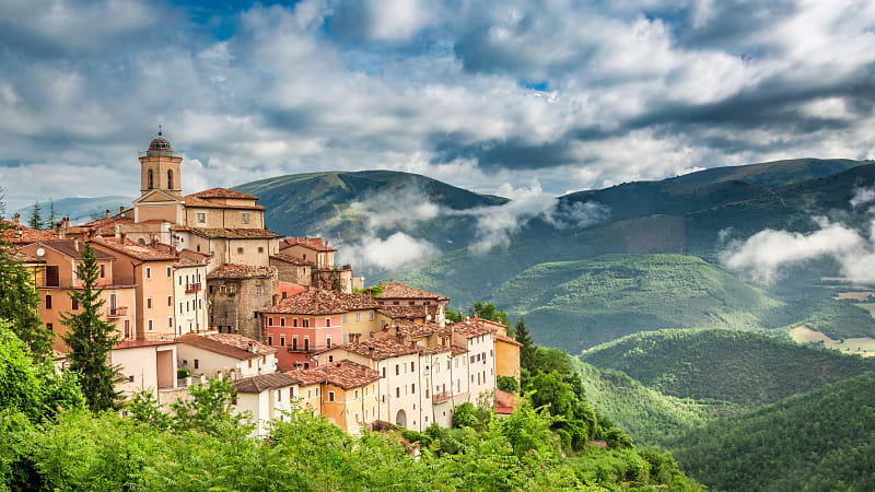 Sunset over Umbria, Italy.