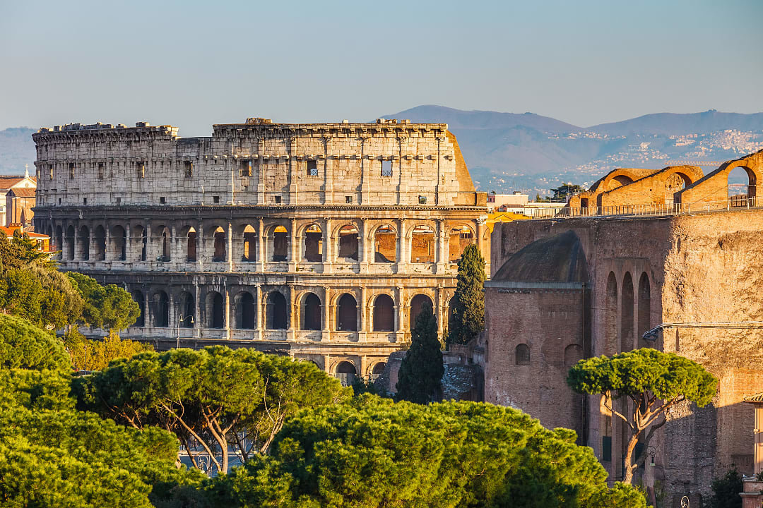 Roman Colosseum in Italy.
