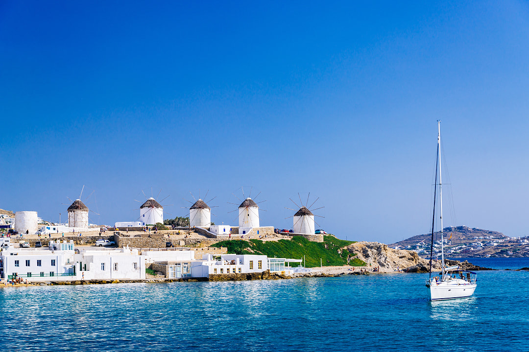 Sailing in Mykonos, Greece