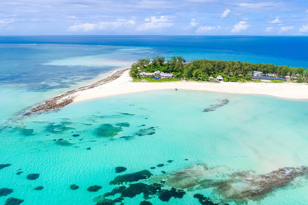 Aerial view of Thanda Island