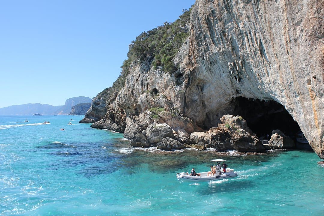 Exploring caves in Sardina, Italy