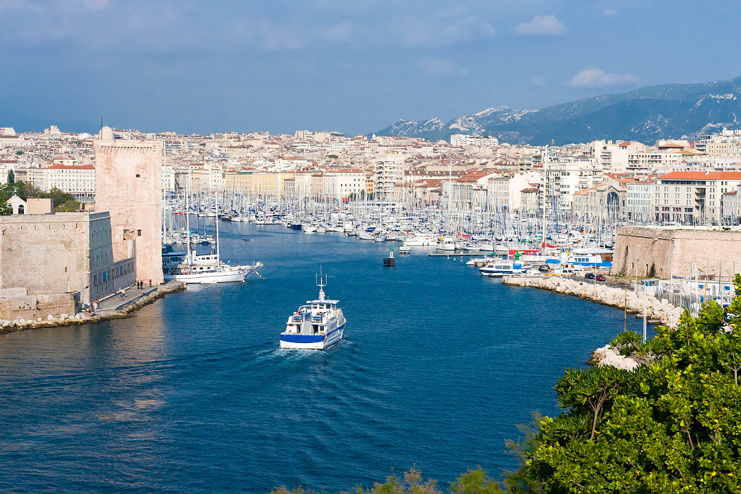 View of Old Port of Marseille, France