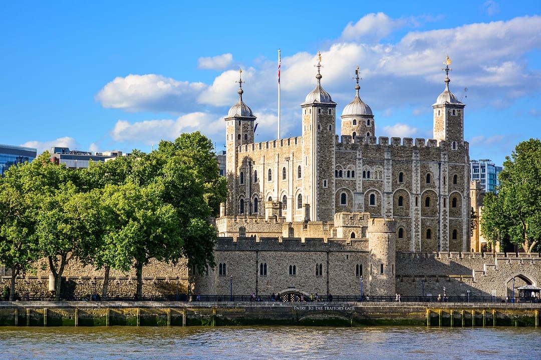 View of the Tower of London, England