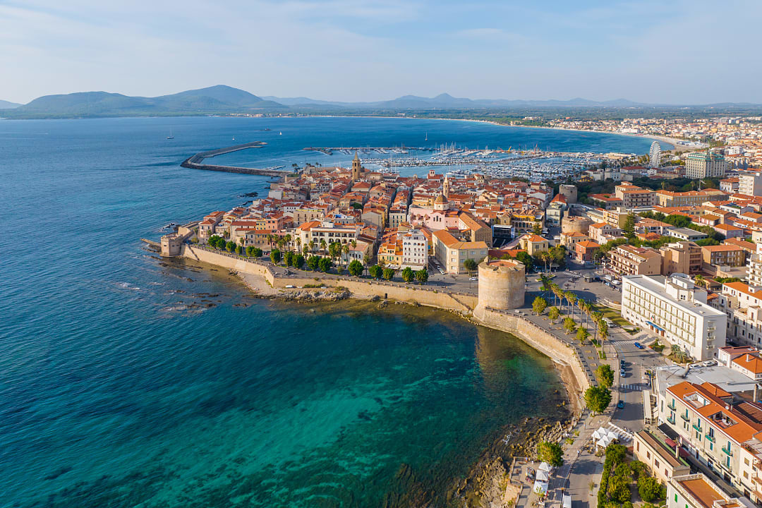City of Alghero in Sardinia, Italy. 