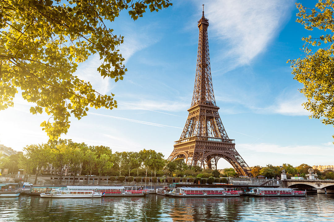 View of Eiffel Tower in Pars, France