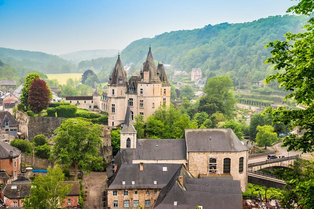 A landscape of Durbuy, the smallest city in Belgium.