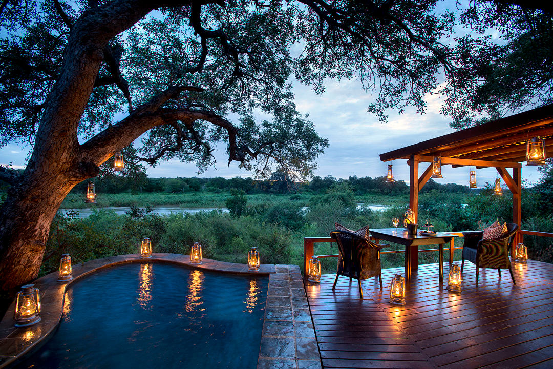 View of a watering hole from a lodge in Sabi Sands. Photo courtesy of MORE Family Collections.