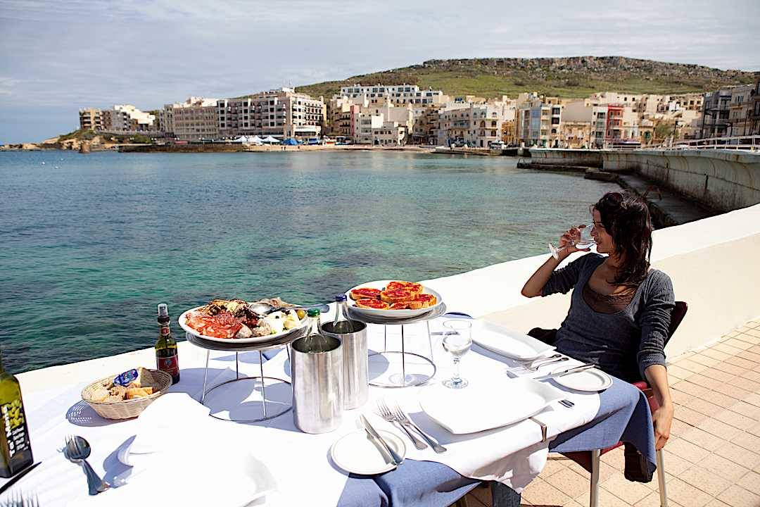 Marsalforn Village in Gozo Island, Malta