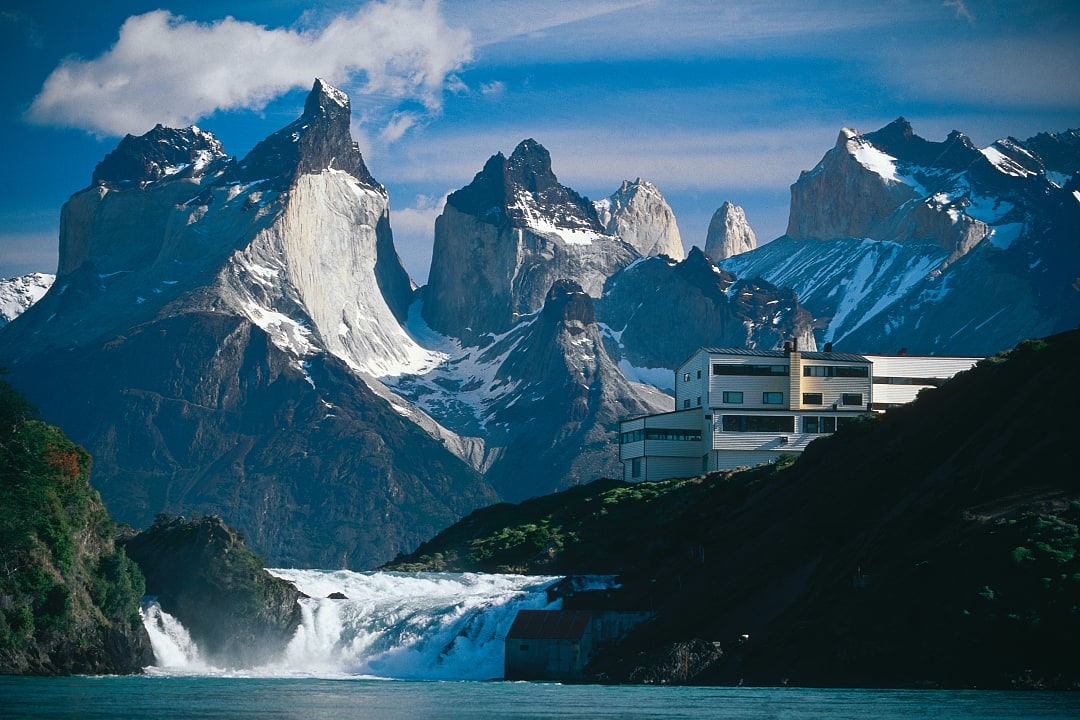 Luxury hotel in Torres del Paine National Park.