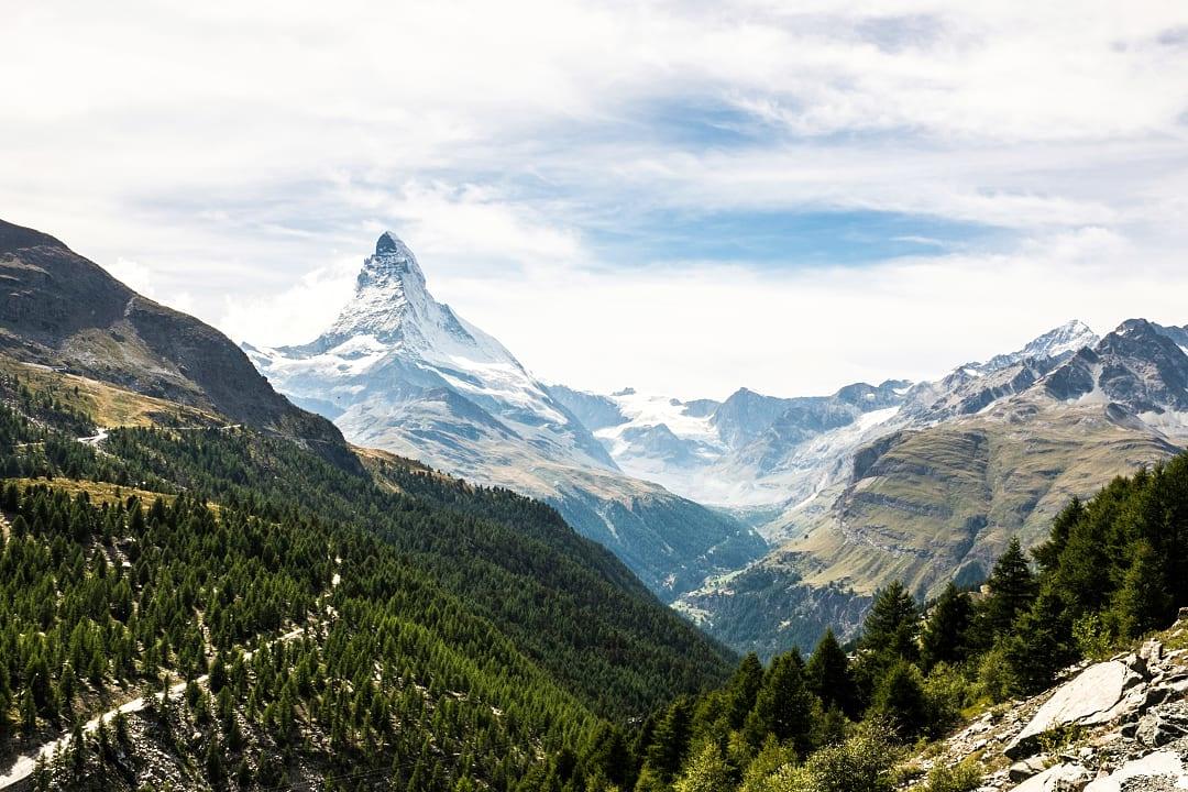 Zermatt valley  in Switzerland.