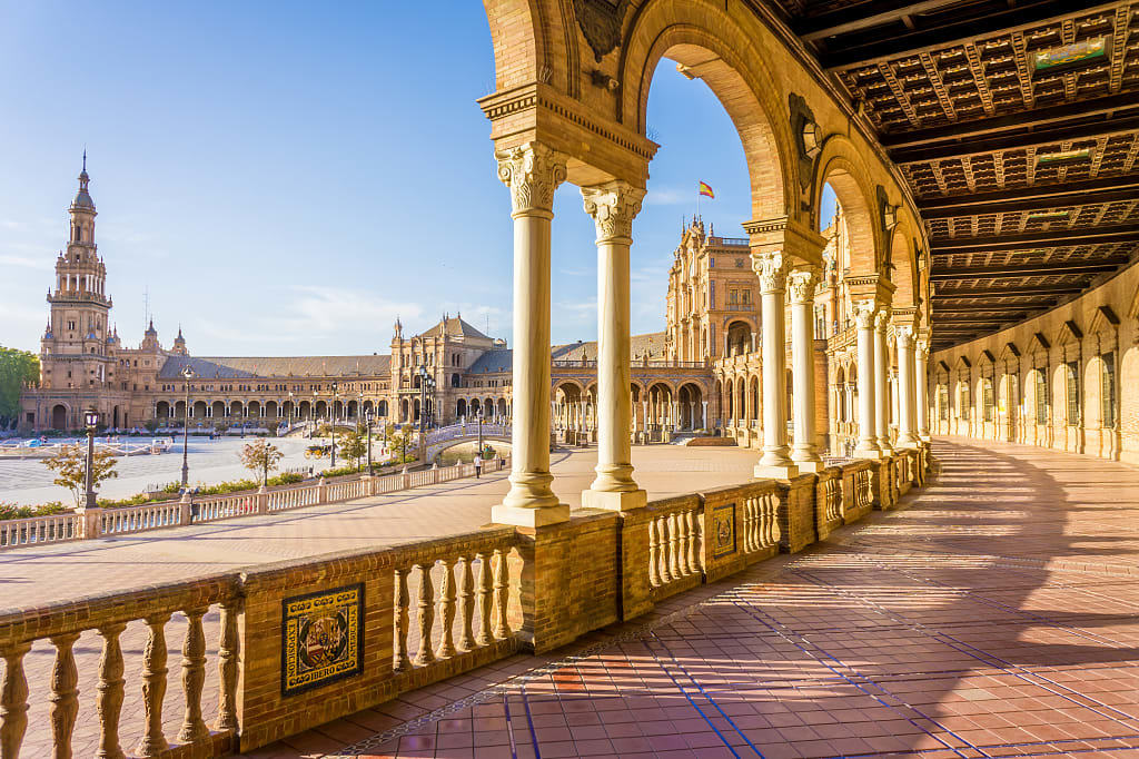 Plaza de España in Seville, Spain