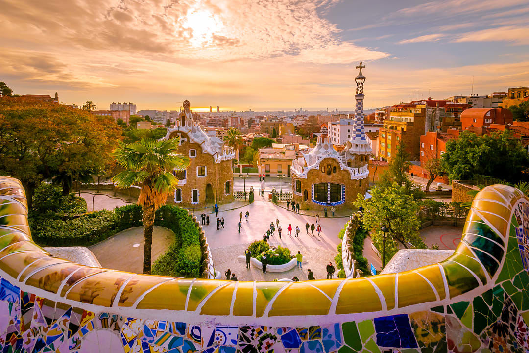 Park Guell in Barcelona, Spain