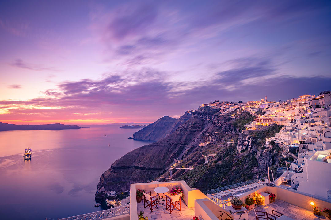 Evening in Santorini, Greece