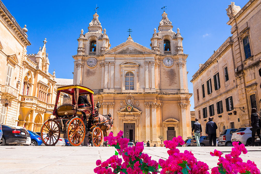 City center of Mdina, Malta.