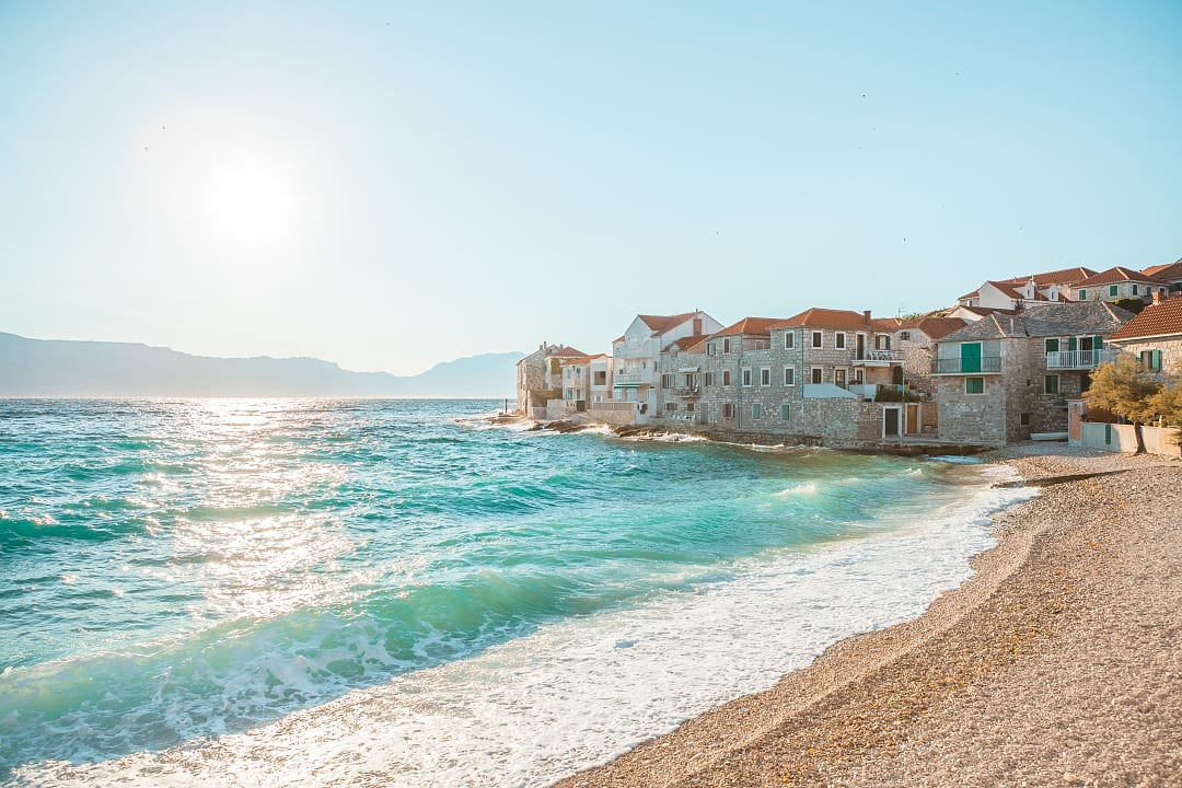 Town of Postira on the Island of Brač in Croatia.