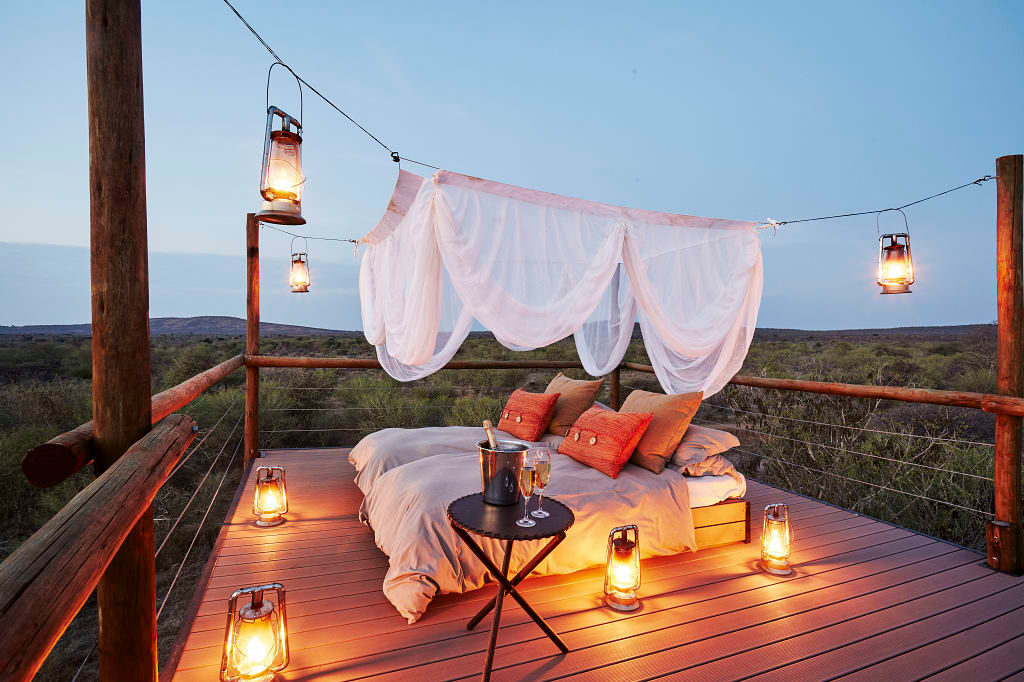 A romantic night under the African sky at Sanctuary Makanyane Safari Lodge in the Madikwe Game Reserve, South Africa. Photo © Sanctuary Retreats