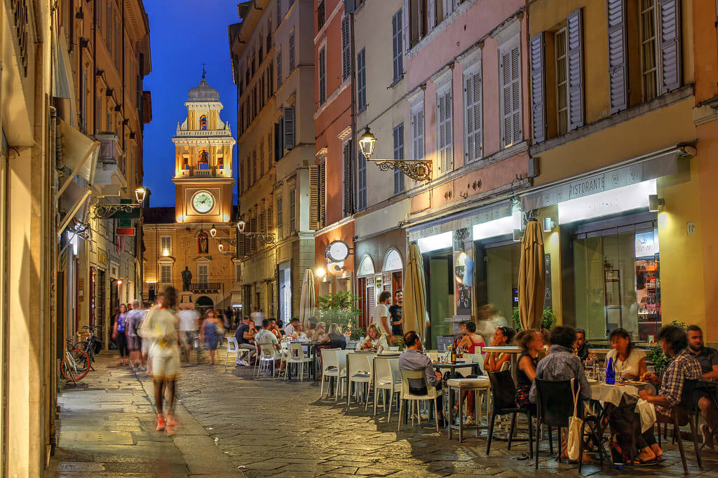Street scene in Parma, Italy