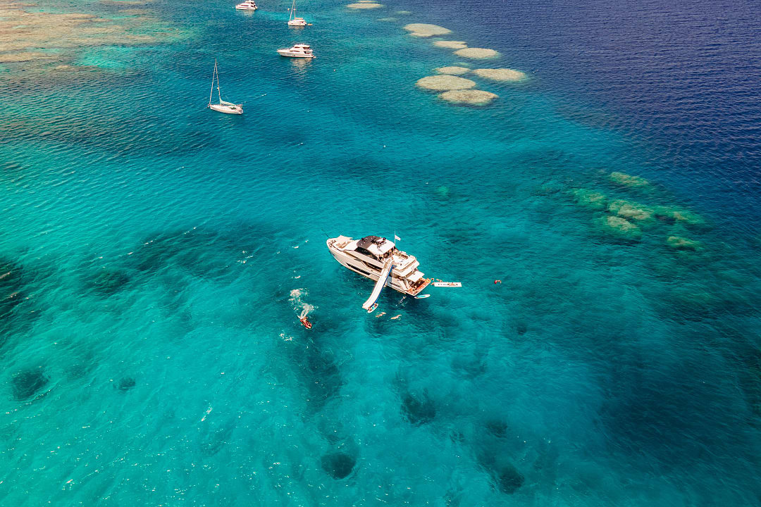A private charter in the Great Barrier Reef, Australia.