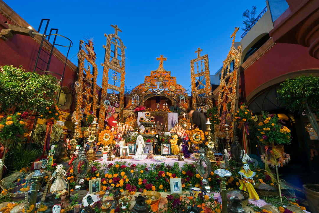 Elaborate Day of the Dead altar
