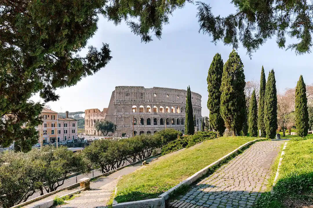 View of the Colosseum in Rome, Italy