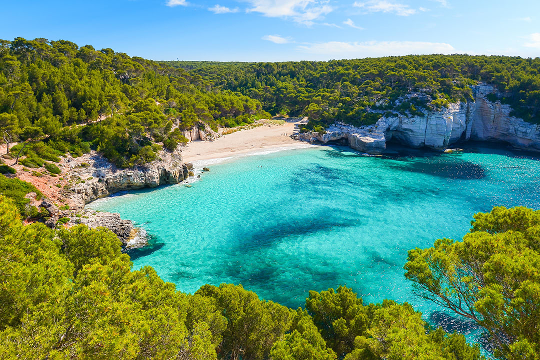 Cala Mitjaneta Beach in Menorca, Spain