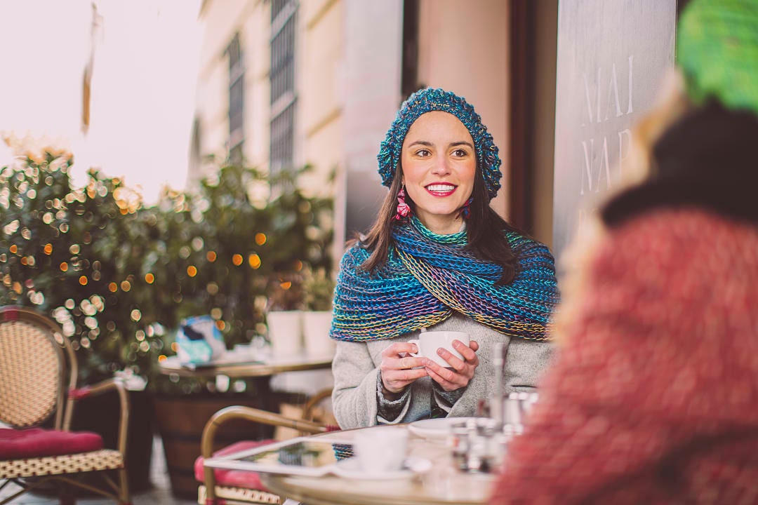 Parisian café in France