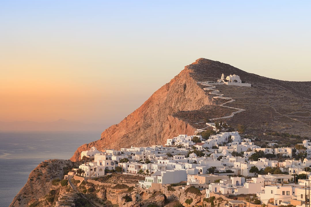 Town in Folegandros, Greece