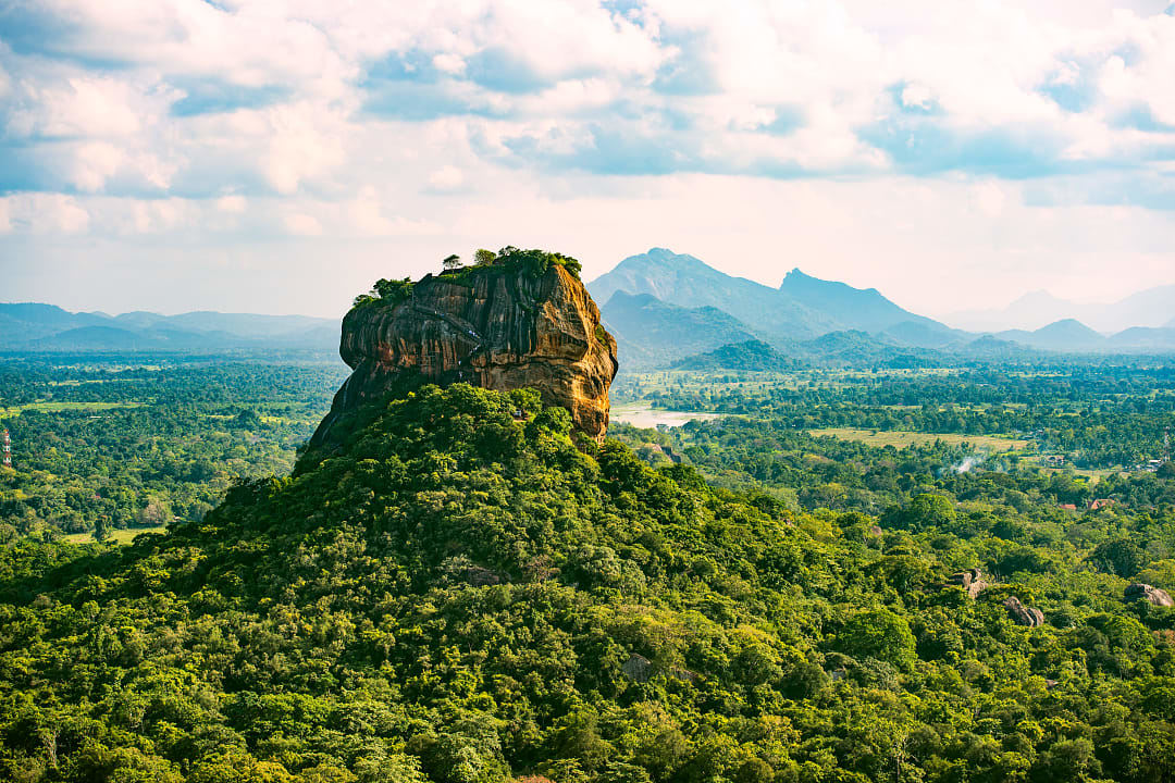 View of the Lion rock in Sigiriya, Sri Lanka