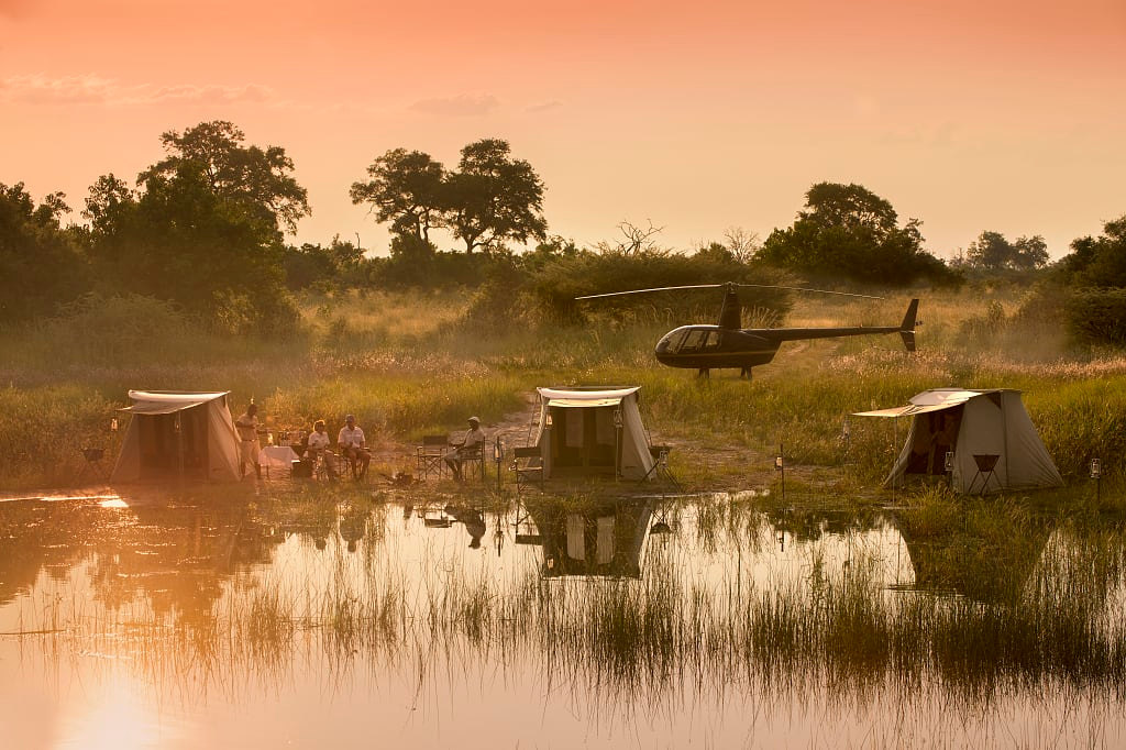 Mobile camping on the Selinda Adventure Trail in Botswana