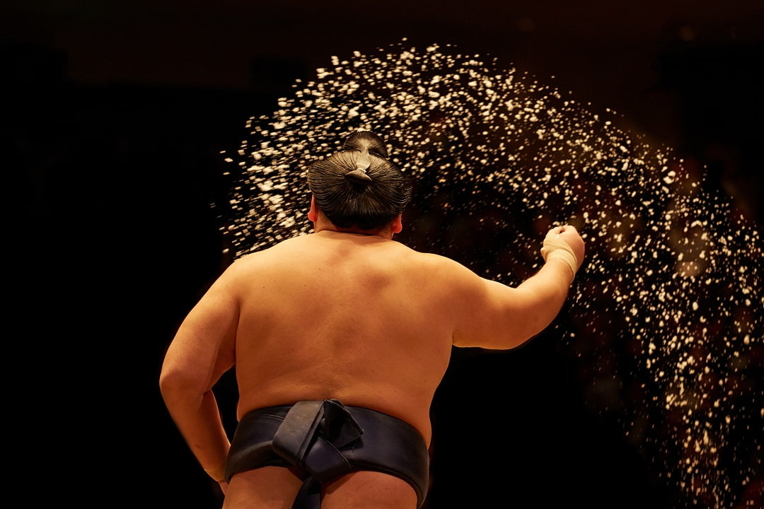 A sumo wrestler in Japan