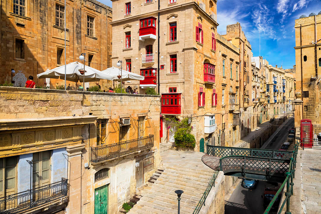 Streets in Valletta, Malta