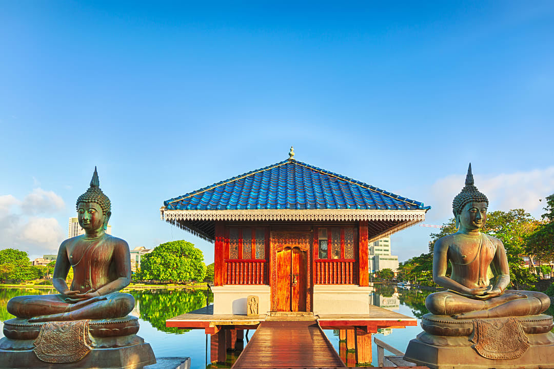 Seema Malaka temple on Lake in Colombo, Sri Lanka