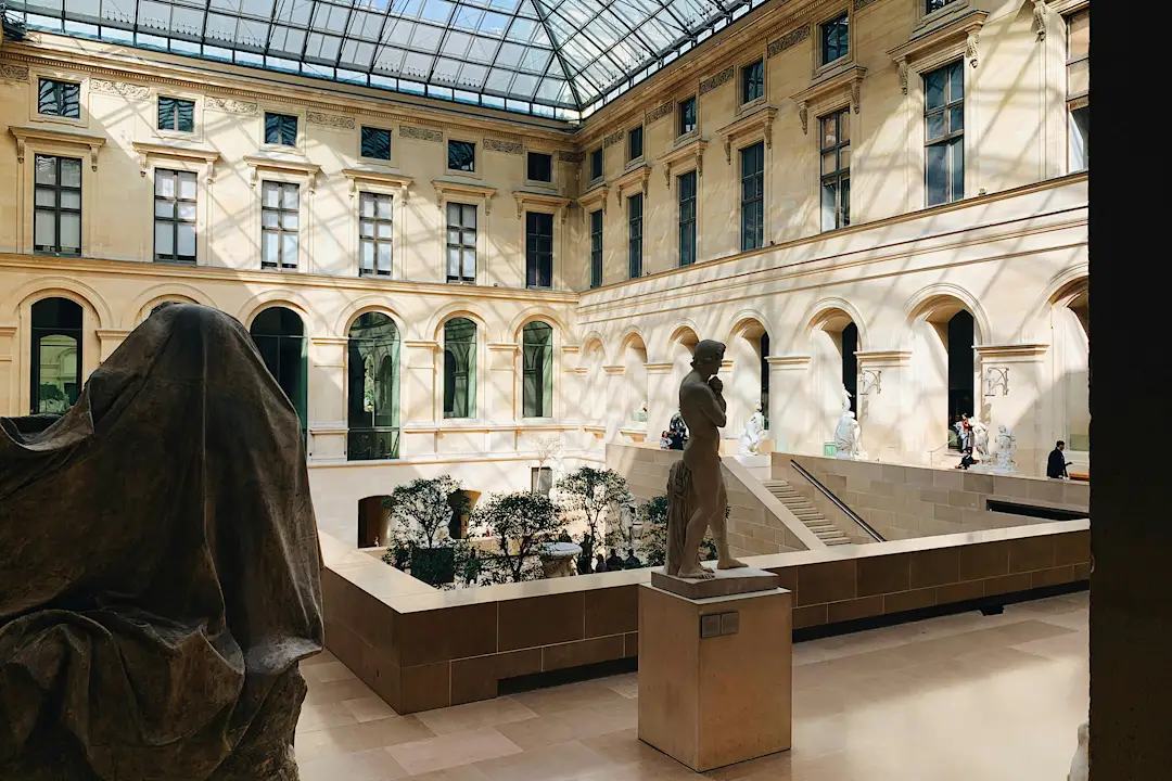 Inside the Louvre Museum in Paris, France