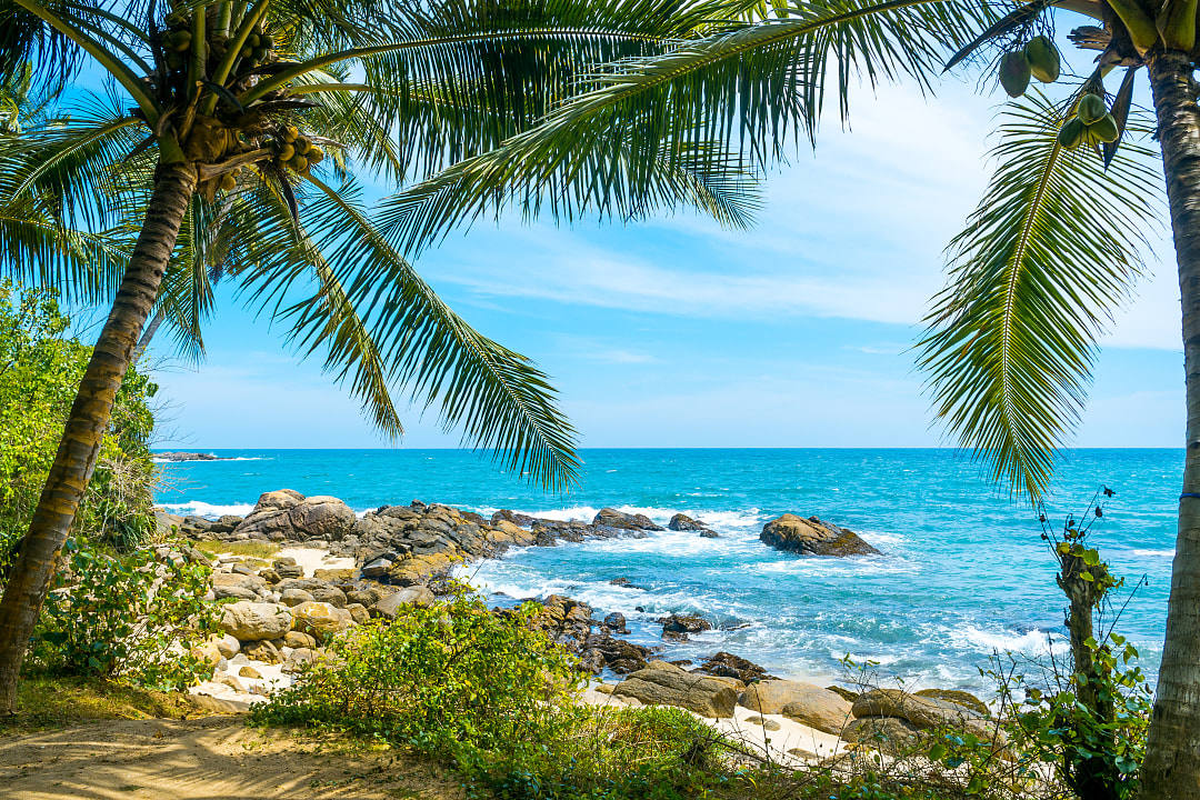 Tropical beach in Sri Lanka