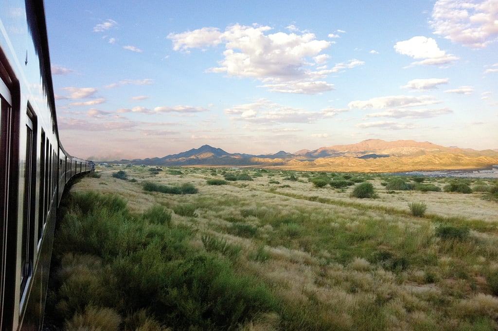 Rovos Rail traveling on the Namibia Safari route