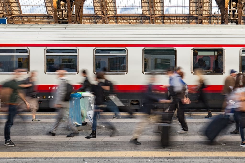 Tain station in Milan, Italy.