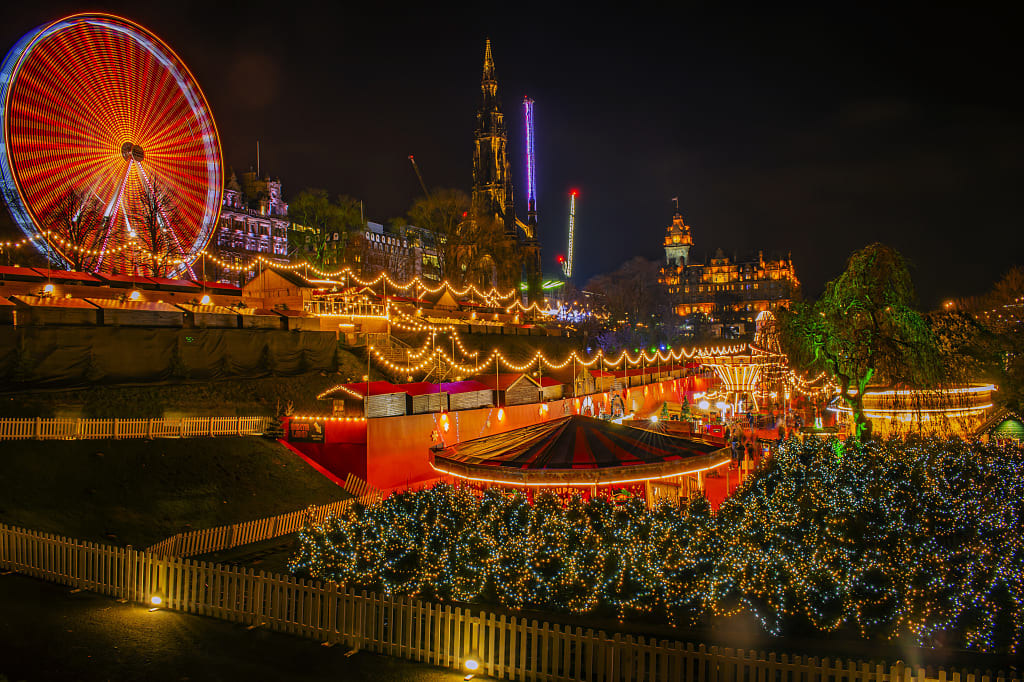 Christmas Market in Edinburgh, Scotlant