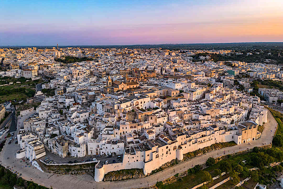 Aerial view of Ostuni, Puglia.