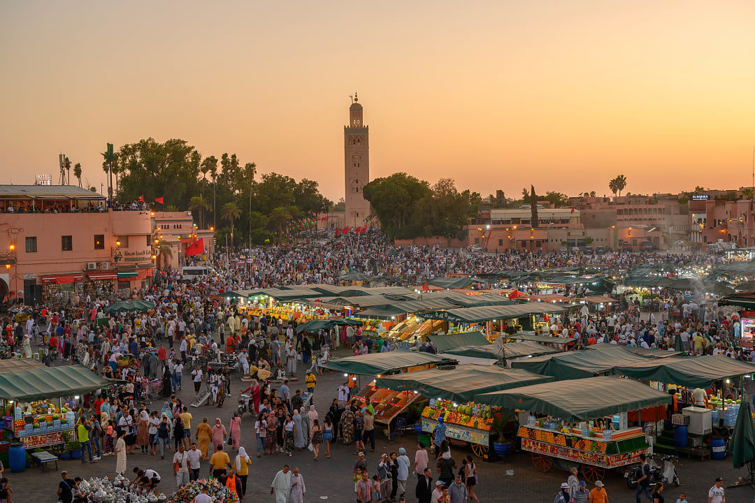 Jemaa el-Fnaa Square in Marrakech, Morocco