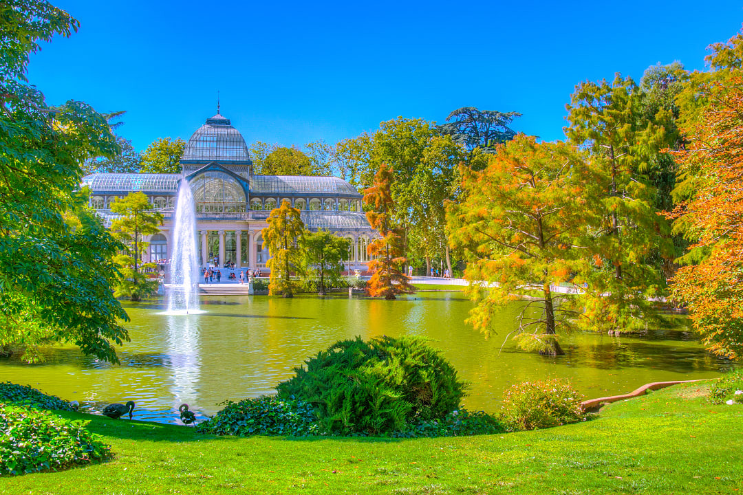 Retiro Park in Madrid, Spain